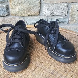 Dr martens cap toe platform oxfords